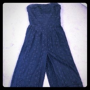 Navy blue lace jumpsuit